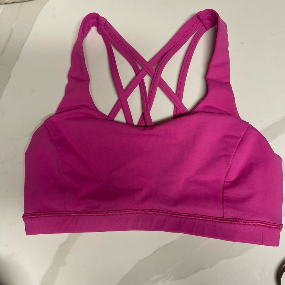 Lululemon sports bra 
Size 6 
Color is sonic pink
